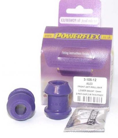 Powerflex Buchsen fr Audi Coupe Quattro, Sport, 80-90 Av. Quattro, S2 Stabilisator vorne Buchse auen unten 12mm