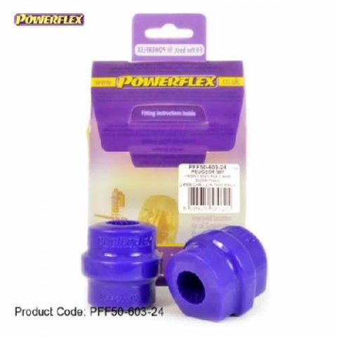 Powerflex Buchsen for Peugeot 308 (2007-2014) Front Anti Roll Bar Bush 24mm