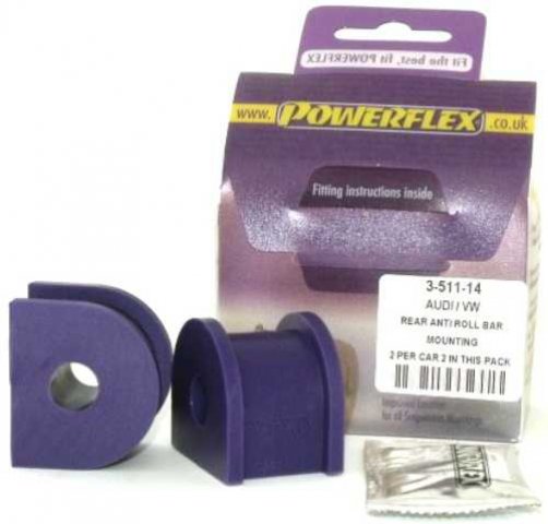 Powerflex Buchsen fr VW Golf MK4 4motion (1997 - 2006) Stabilisator hinten an Fahrgestell 14mm