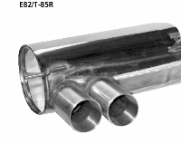 Rear silencer with double tailpipe 2 x  85 mm (RACE-Look)