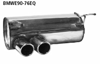 Rear silencer with double tailpipes LH