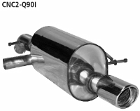 Endschalldmpfer mit Einfach-Endrohr RH 1x  90 mm 