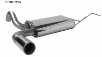 Rear silencer transverse with single tailpipe 1 x  90 mm 