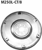 Light weight steel flywheel incl. ring gear 8 holes fixing weight: 5.600 gr.