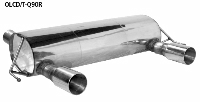 Rear silencer with single tailpipe 1 x  90 mm (RACE-Look) LH+RH 