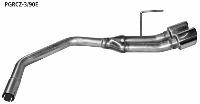 Rear pipe set RH with double tailpipe 2 x  90 mm with inward curl, cut 20