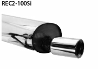 Rear silencer with single tailpipe 1 x  100 mm