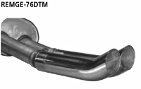 Rear silencer with double tailpipes DTM 2 x  76 mm