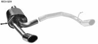 Rear silencer with single oval tailpipe cut 20 with inward curl 110 x 70 mm with connection for tailpipe set RH