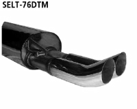 Rear silencer with double tailpipes DTM 2 x  76 mm