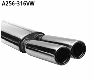 Rear silencer with double tailpipes 2 x  90 mm
