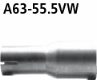 Adaptor rear silencer on original system to  55.5 mm