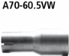 Adaptor rear silencer on original system for petrol models to  60.5 mm