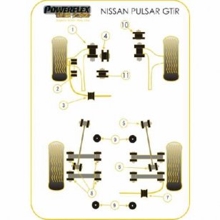 Powerflex Buchsen for Nissan Sunny/Pulsar GTiR PowerAlign Camber Bolts Kit 12mm