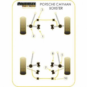 Powerflex Buchsen for Porsche Cayman 987C Rear Track Control Arm Inner Bush