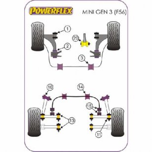 Powerflex Buchsen fr BMW Mini Generation 3 (F56) Verbindungsbuchse hinterer Stabilisator