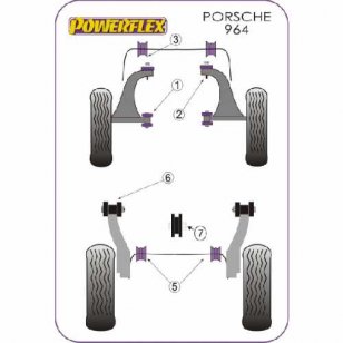 Powerflex Buchsen for Porsche 964 (1989 - 1994) Front Anti Roll Bar Bush 27mm