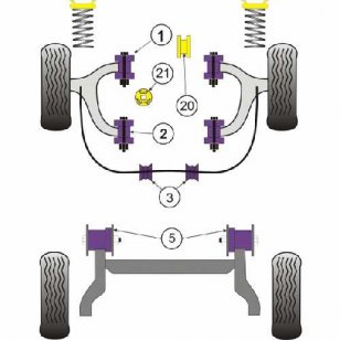 Powerflex Buchsen fr Opel Astra MK5 - Astra H (2004-2010) Vorderradaufhngung Buchse vorne